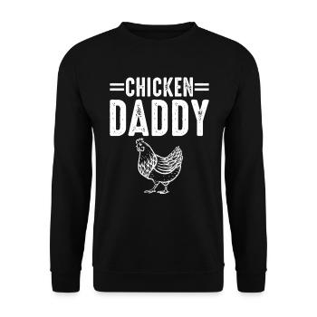 Chicky Daddy-For all cocks in the basket - Unisex Sweatshirt - black - Front - Alina (178cm) & Michal (187cm)