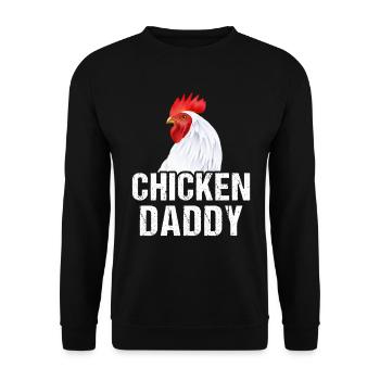 Chicky Daddy-For all cocks in the basket - Unisex Sweatshirt - black - Front - Alina (178cm) & Michal (187cm)