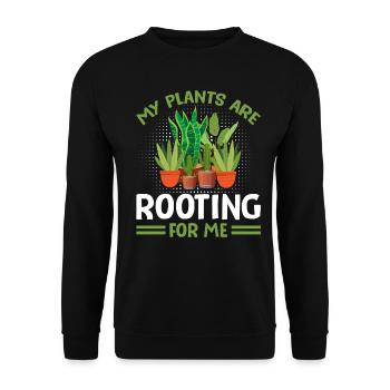 MES PLANTES M’ENCOURAGENT - Sweat-shirt Unisexe - noir - Devant - Alina (178cm) & Michal (187cm)