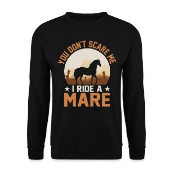 Vous ne me faites pas peur, je monte une jument ! - Sweat-shirt Unisexe - noir - Devant - Alina (178cm) & Michal (187cm)