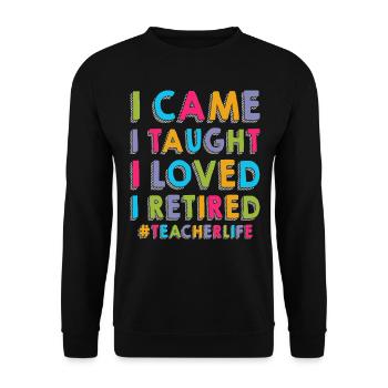 Enseignant à la retraite ! Vacances d’été pour toujours - Sweat-shirt Unisexe - noir - Devant - Alina (178cm) & Michal (187cm)