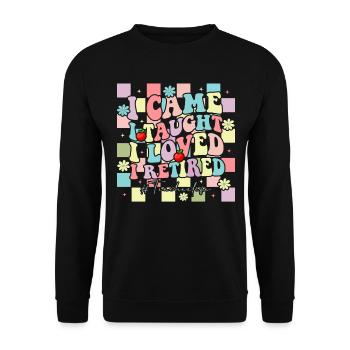 Enseignant à la retraite ! Vacances d’été pour toujours - Sweat-shirt Unisexe - noir - Devant - Alina (178cm) & Michal (187cm)