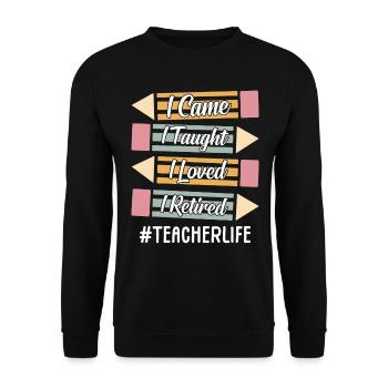 Enseignant à la retraite ! Vacances d’été pour toujours - Sweat-shirt Unisexe - noir - Devant - Alina (178cm) & Michal (187cm)