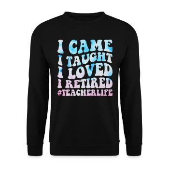 Enseignant à la retraite ! Vacances d’été pour toujours - Sweat-shirt Unisexe - noir - Devant - Alina (178cm) & Michal (187cm)