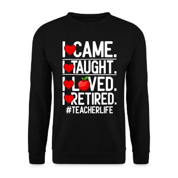 Enseignant à la retraite ! Vacances d’été pour toujours - Sweat-shirt Unisexe - noir - Devant - Alina (178cm) & Michal (187cm)