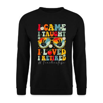 Enseignant à la retraite ! Vacances d’été pour toujours - Sweat-shirt Unisexe - noir - Devant - Alina (178cm) & Michal (187cm)