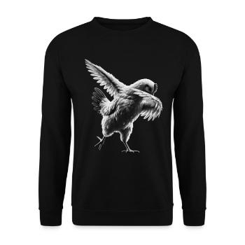 drôle dabbing poulet fermier amoureux des animaux dab - Sweat-shirt Unisexe - noir - Devant - Alina (178cm) & Michal (187cm)