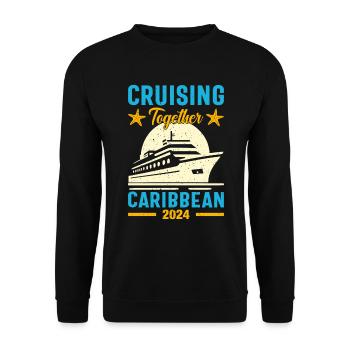 Caribbean Cruise Command 2024 - Unisex Sweatshirt - black - Front - Alina (178cm) & Michal (187cm)