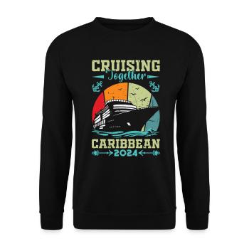Caribbean Cruise Command 2024 - Unisex Sweatshirt - black - Front - Alina (178cm) & Michal (187cm)