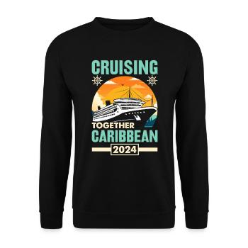 Cruise Command Caribbean Vacation 2024 - Unisex Sweatshirt - black - Front - Alina (178cm) & Michal (187cm)