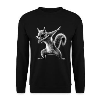 Funny Dabbing Squirrel Animal Lover Animals - Unisex Sweatshirt - black - Front - Alina (178cm) & Michal (187cm)