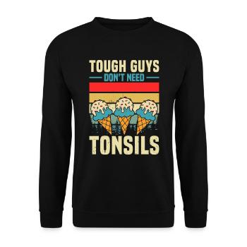 Les gars n’ont pas besoin d’amandes ! Chirurgie des amygdales - Sweat-shirt Unisexe - noir - Devant - Alina (178cm) & Michal (187cm)