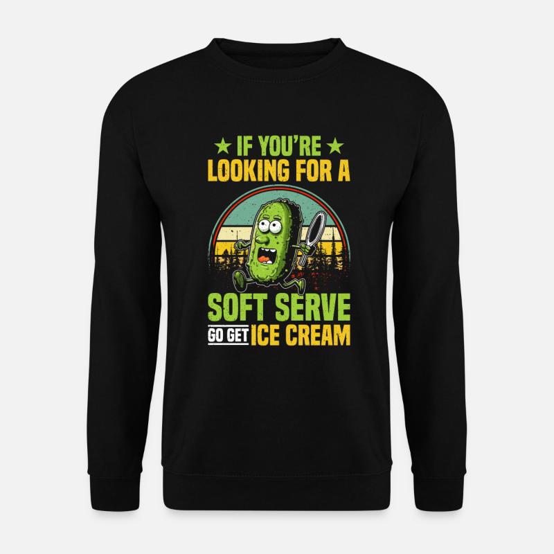 Pickleball Player Crème glacée molle - Sweat-shirt Unisexe - noir