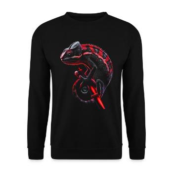 Caméléon motif animal amoureux des animaux reptile lézard - Sweat-shirt Unisexe - noir - Devant - Alina (178cm) & Michal (187cm)
