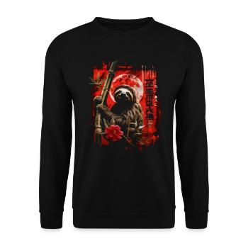 Drôle paresseux Art Animal paresseux animaux animaux sauvages - Sweat-shirt Unisexe - noir - Devant - Alina (178cm) & Michal (187cm)