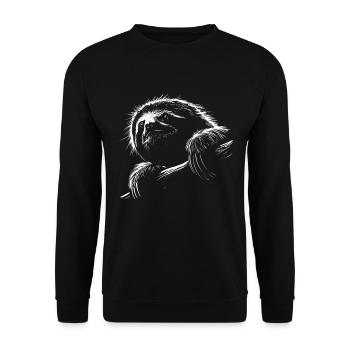 Drôle paresseux Art Animal paresseux animaux animaux sauvages - Sweat-shirt Unisexe - noir - Devant - Alina (178cm) & Michal (187cm)