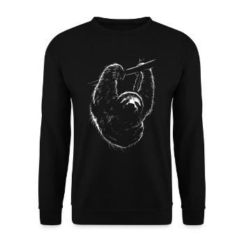 Drôle paresseux Art Animal paresseux animaux animaux sauvages - Sweat-shirt Unisexe - noir - Devant - Alina (178cm) & Michal (187cm)