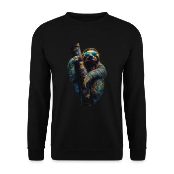 Drôle paresseux Art Animal paresseux animaux animaux sauvages - Sweat-shirt Unisexe - noir - Devant - Alina (178cm) & Michal (187cm)