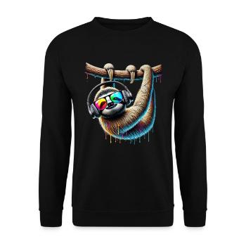 Drôle paresseux Art Animal paresseux animaux animaux sauvages - Sweat-shirt Unisexe - noir - Devant - Alina (178cm) & Michal (187cm)