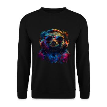 Funny Sloth Art Animal Sloth Wildlife Animals - Unisex Sweatshirt - black - Front - Alina (178cm) & Michal (187cm)