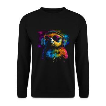 Funny Sloth Art Animal Sloth Wildlife Animals - Unisex Sweatshirt - black - Front - Alina (178cm) & Michal (187cm)