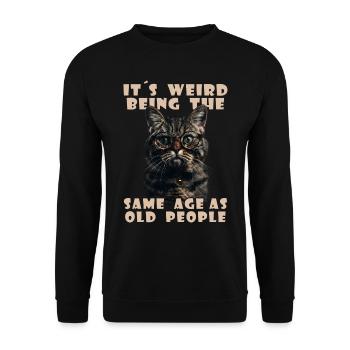Drôles de chats disant adultes personnes âgées grand-mère grand-père - Sweat-shirt Unisexe - noir - Devant - Alina (178cm) & Michal (187cm)