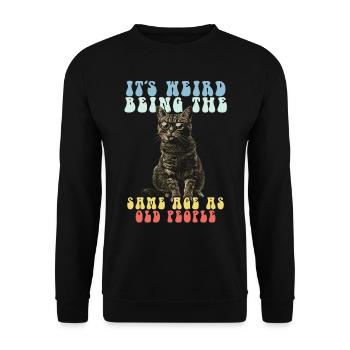 Drôles de chats disant adultes personnes âgées grand-mère grand-père - Sweat-shirt Unisexe - noir - Devant - Alina (178cm) & Michal (187cm)