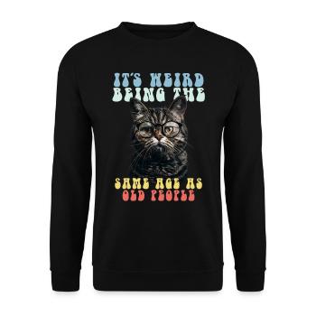 Drôles de chats disant adultes personnes âgées grand-mère grand-père - Sweat-shirt Unisexe - noir - Devant - Alina (178cm) & Michal (187cm)