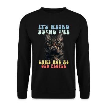 Drôles de chats disant adultes personnes âgées grand-mère grand-père - Sweat-shirt Unisexe - noir - Devant - Alina (178cm) & Michal (187cm)