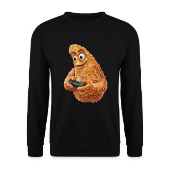Funny Fast Food Gaming Pizza Gamer Gamer Gaming - Unisex Sweatshirt - black - Front - Alina (178cm) & Michal (187cm)