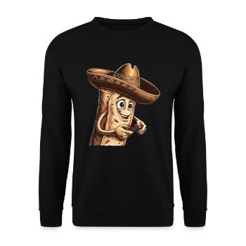 Funny Fast Food Gaming Pizza Gamer Gamer Gaming - Unisex Sweatshirt - black - Front - Alina (178cm) & Michal (187cm)
