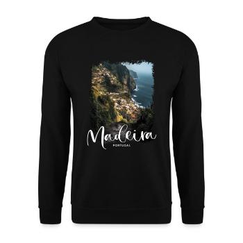 Madeira Island Portugal Vacation Souvenir Tours - Unisex Sweatshirt - black - Front - Alina (178cm) & Michal (187cm)