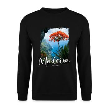Madeira Island Portugal Vacation Souvenir Tours - Unisex Sweatshirt - black - Front - Alina (178cm) & Michal (187cm)
