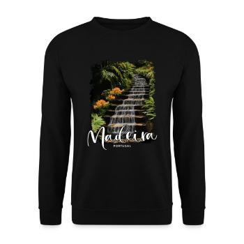 Madeira Island Portugal Vacation Souvenir Tours - Unisex Sweatshirt - black - Front - Alina (178cm) & Michal (187cm)