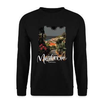 Madeira Island Portugal Vacation Souvenir Tours - Unisex Sweatshirt - black - Front - Alina (178cm) & Michal (187cm)