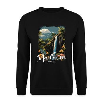 Madeira Island Portugal Vacation Souvenir Tours - Unisex Sweatshirt - black - Front - Alina (178cm) & Michal (187cm)