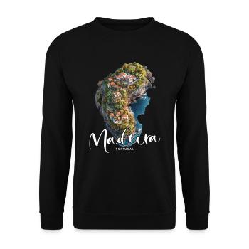 Madeira Island Portugal Vacation Souvenir Tours - Unisex Sweatshirt - black - Front - Alina (178cm) & Michal (187cm)