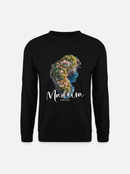 Madeira Island Portugal Urlaub Souvenir Reisen - Unisex Pullover - Schwarz