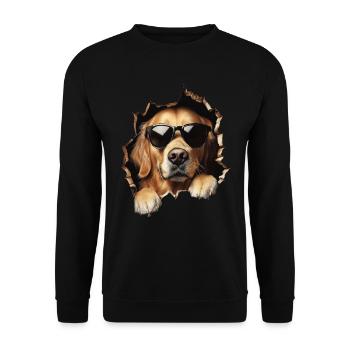 Drôle de chiens Propriétaire de chien Chien mignon Retriever - Sweat-shirt Unisexe - noir - Devant - Alina (178cm) & Michal (187cm)