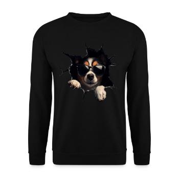 Drôle de chien propriétaire Chien mignon Terrier - Sweat-shirt Unisexe - noir - Devant - Alina (178cm) & Michal (187cm)