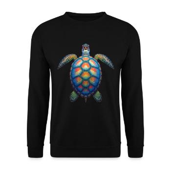 Amoureux des tortues de mer Motif safari animalier - Sweat-shirt Unisexe - noir - Devant - Alina (178cm) & Michal (187cm)