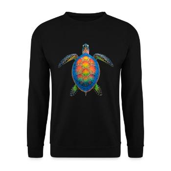 Amoureux des tortues de mer Motif safari animalier - Sweat-shirt Unisexe - noir - Devant - Alina (178cm) & Michal (187cm)