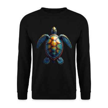 Amoureux des tortues de mer Motif safari animalier - Sweat-shirt Unisexe - noir - Devant - Alina (178cm) & Michal (187cm)
