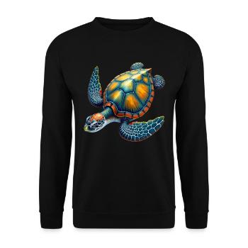 Amoureux des tortues de mer Motif safari animalier - Sweat-shirt Unisexe - noir - Devant - Alina (178cm) & Michal (187cm)