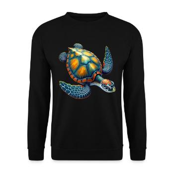 Amoureux des tortues de mer Motif safari animalier - Sweat-shirt Unisexe - noir - Devant - Alina (178cm) & Michal (187cm)