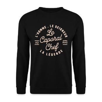 Master Corporal - THE LORD B - Unisex Sweatshirt - black - Front - Alina (178cm) & Michal (187cm)