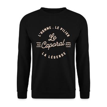 The Corporal - The Pillar B - Unisex Sweatshirt - black - Front - Alina (178cm) & Michal (187cm)