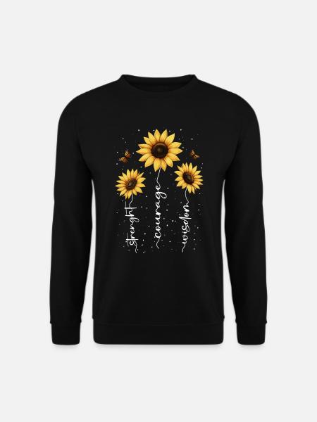 Sommer Blumen Blume Inspiration Motivation Spruch - Unisex Pullover - Schwarz