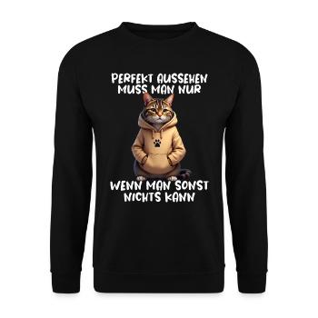 Drôle de chats disant amoureux des animaux Drôle de chat chat - Sweat-shirt Unisexe - noir - Devant - Alina (178cm) & Michal (187cm)