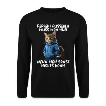 Drôle de chats disant amoureux des animaux Drôle de chat chat - Sweat-shirt Unisexe - noir - Devant - Alina (178cm) & Michal (187cm)